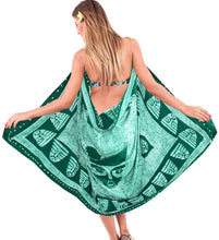 Load image into Gallery viewer, LA LEELA Women Beachwear Bikini Cover up Swimwear Wrap Batik Plus Size