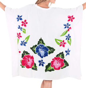 Women's Beachwear Evening Plus Size Blouse Loose Casual Cover ups Dresses White