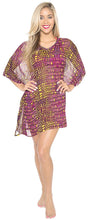 Load image into Gallery viewer, la-leela-chiffon-printed-cover-up-tassel-women-osfm-8-14-m-l-pink_6180