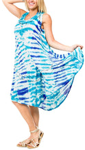 Load image into Gallery viewer, LA LEELA Women&#39;s Summer Casual Sleeveless Loose Swing T-Shirt Beach Sundress Rayon Tie Dye A