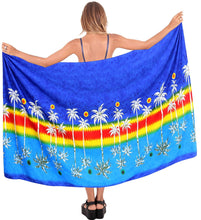 Load image into Gallery viewer, LA LEELA Women Beachwear Bikini Wrap Cover up Swimsuit Dress Sarong 17 ONE Size