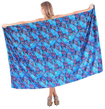Cargar imagen en el visor de la galería, LA LEELA Women Bikini Cover up Wrap Dress Swimwear Sarong Digital Plus Size