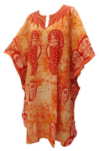 Load image into Gallery viewer, Hand made Batik 100% Cotton Loose Kimono Caftan Dress Beachwear Swimwear Kaftan