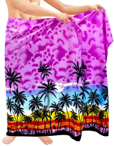 LA LEELA Swimwear Bathing Suit Cover ups Mens Sarong Wrap Pareo Swimsuit Beachwear Towel