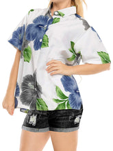 Load image into Gallery viewer, la-leela-womens-summer-top-beach-short-sleeve-camp-casual-blouse-beachview