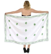 Load image into Gallery viewer, LA LEELA Women Beachwear Bikini Wrap Cover up Swimwear Solid 6 ONE Size
