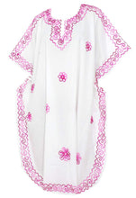 Load image into Gallery viewer, LA LEELA Coverup Beach Bikini wear Swimsuit Kimono Summer Dress Women Embroidery