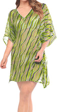 Load image into Gallery viewer, LA LEELA Bikini Swim Beach wear Swimsuit Cover ups Womens Caftan Dress Printed