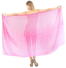 Load image into Gallery viewer, LA LEELA Women Bikini Cover up Wrap Swimwear Sarong Satin_Stripe ONE Size