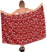 Load image into Gallery viewer, LA LEELA Women&#39;s Swimsuit Cover Up Sarong Bikini Swimwear Beach Cover-Ups Wrap Skirt Large Maxi ZJ