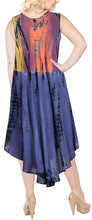 Load image into Gallery viewer, la-leela-womens-sleeveless-loose-casual-swing-beach-sundresses-kaftan-cover-up-rayon-tie-dye-h