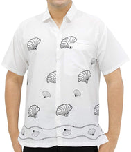 Load image into Gallery viewer, LA LEELA Shirt Casual Button Down Short Sleeve Beach Shirt Men Embroidered 125