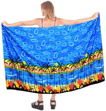 Load image into Gallery viewer, LA LEELA Women Beachwear Bikini Wrap Cover up Swimsuit Dress Sarong 17 ONE Size