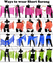 Load image into Gallery viewer, LA LEELA Swimsuit Cover-Up Sarong Beach Wrap Skirt Hawaiian Sarongs for Women Plus Size Short Half Mini G