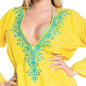 la-leela-bikini-swim-beach-wear-swimsuit-cover-ups-women-caftan-dress-embroidery