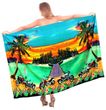 Cargar imagen en el visor de la galería, LA LEELA Women Bikini Cover up Wrap Dress Swimwear Sarong Digital Plus Size