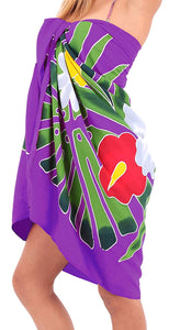 LA LEELA Womens Plus Size Sarong Swimsuit Cover Up Beach Wrap Skirt Sarong Wraps for Women Large Maxi EG