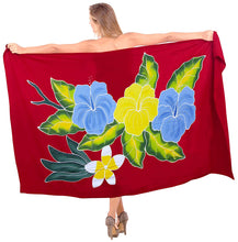Cargar imagen en el visor de la galería, LA LEELA Swimsuit Cover-Up Sarong Beach Wrap Skirt Hawaiian Sarongs for Women Plus Size Large Maxi EJ