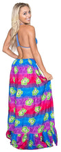 Load image into Gallery viewer, la-leela-3-in-1-vintage-floral-halter-neck-dress-long-maxi-beach-skirt-women
