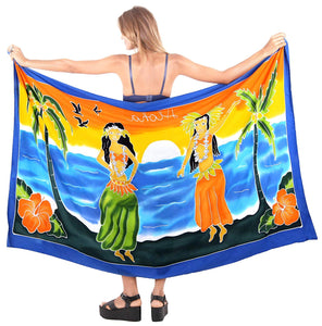 LA LEELA Womens Plus Size Sarong Swimsuit Cover Up Beach Wrap Skirt Sarong Wraps for Women Large Maxi EI