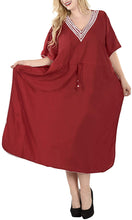 Load image into Gallery viewer, Long Kimono Loose Beach Swimwear Swimsuit Bikini Cover up Caftan Maxi Dress L-5X