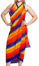 Cargar imagen en el visor de la galería, LA LEELA Swimsuit Cover-Up Sarong Beach Wrap Skirt Hawaiian Sarongs for Women Plus Size Large Maxi FI