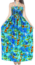 Load image into Gallery viewer, la-leela-soft-printed-vacation-tube-dress-womens-bright-blue-283-one-size