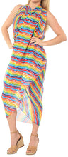 Load image into Gallery viewer, LA LEELA Women&#39;s Beachwear Bikini Wrap Cover up Swimsuit Dress Sarong 9 ONE Size