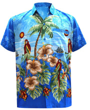 Load image into Gallery viewer, la-leela-mens-aloha-hawaiian-shirt-short-sleeve-button-down-casual-beach-party-4