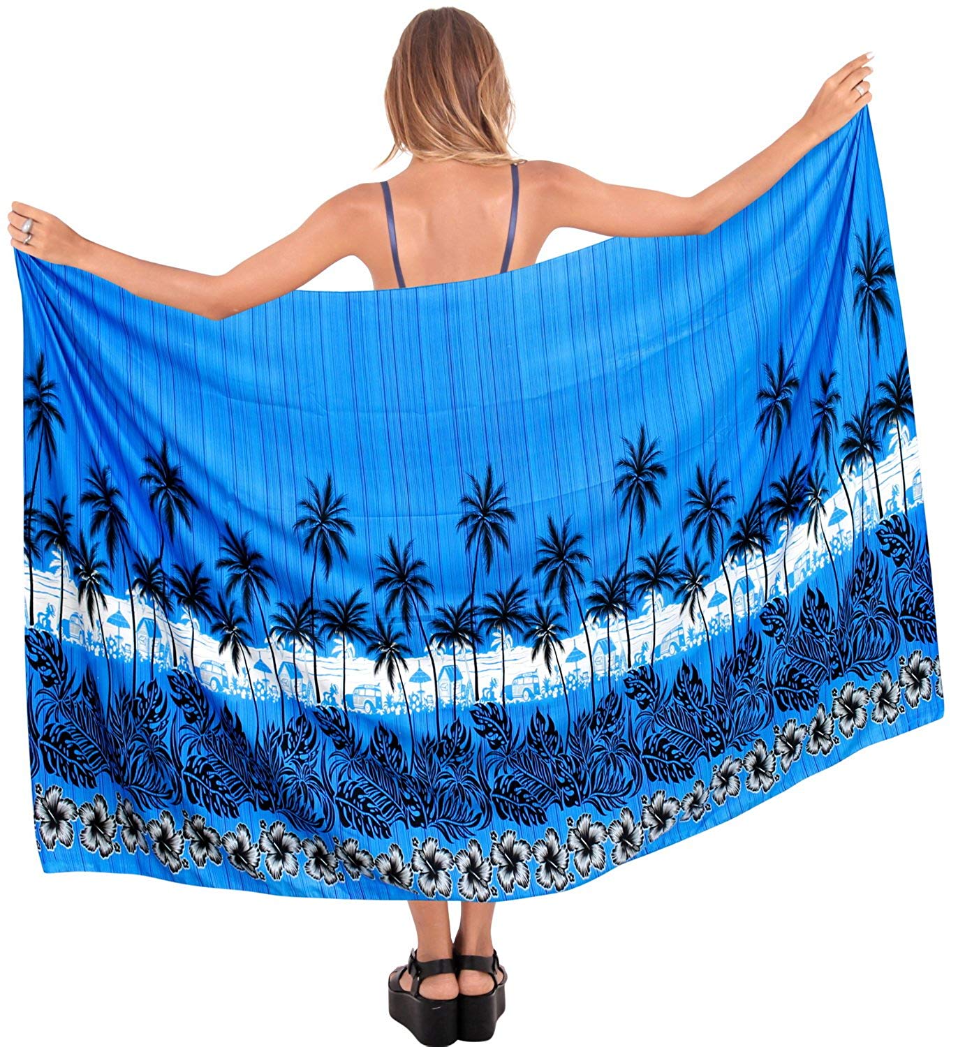 LA LEELA Women Beachwear Sarong Bikini Cover up Wrap Bathing Suit