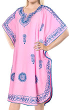 Load image into Gallery viewer, LA LEELA Rayon 8 Solid Women&#39;s Nightgown Kaftan Style Beachwear Cover up Dress