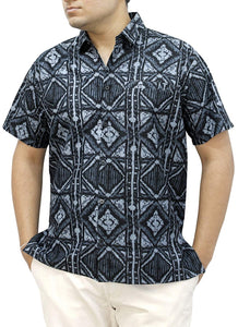 LA LEELA Shirt Casual Button Down Short Sleeve Beach Shirt Men Aloha Pocket 14