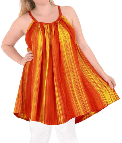 La Leela Beachwear Loose Fit Plus Size Loose Blouse Tunic Top Casual  14 - 16W