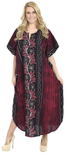 Load image into Gallery viewer, Hand made Batik 100% Cotton Loose Kimono Caftan Dress Beachwear Swimwear Kaftan