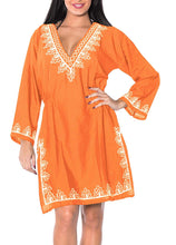 Load image into Gallery viewer, la-leela-bikini-swimwear-swimsuit-beach-cover-ups-womens-summer-dresses-printed