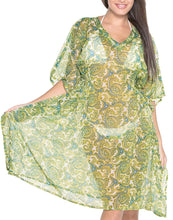 Load image into Gallery viewer, la-leela-coverup-beach-bikini-swimwear-swimsuit-kimono-dresses-women-printed
