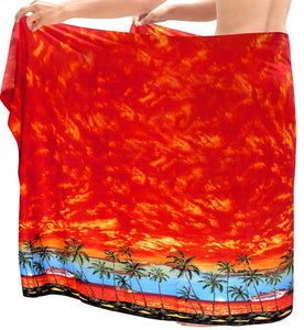 LA LEELA Beach Wear Mens Sarong Pareo Wrap Cover upss Bathing Suit Beach Towel Swimming