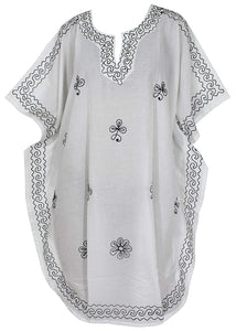 LA LEELA Rayon 01 Solid Women's Caftan Kimono Nightgown Beachwear Cover up Dress