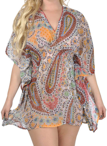 la-leela-v-neck-paisley-printed-kaftan-tube-swim-caftan-cover-up-multi-medium