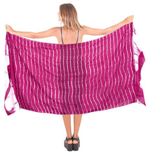 Load image into Gallery viewer, la-leela-women-beachwear-sarong-bikini-cover-up-wrap-satin_stripe-one-size