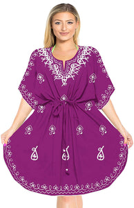 la-leela-rayon-2-solid-womens-caftan-kimono-nightgown-dress-beachwear-cover-up