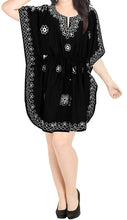 Load image into Gallery viewer, LA LEELA Coverup Beach Bikini wear Swimsuit Kimono Summer Dress Women Embroidery