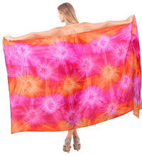 Load image into Gallery viewer, LA LEELA Swimsuit Cover-Up Sarong Beach Wrap Skirt Hawaiian Sarongs for Women Plus Size Short Half Mini I