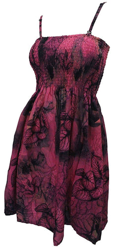 la-leela-100-cotton-leafy-casual-backless-short-tube-dress-maxi-skirt-women