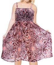 Load image into Gallery viewer, la-leela-chiffon-random-floral-women-casual-beach-tube-dress-skirt-maxi-women