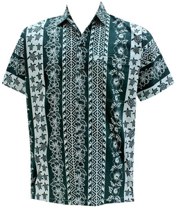 LA LEELA Shirt Casual Button Down Short Sleeve Beach Shirt Men Aloha Pocket 14