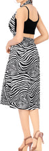 Load image into Gallery viewer, LA LEELA Women&#39;s Mini Bikini Swimwear Cover Ups Dress Tops US 8-16W Black_G726
