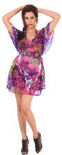 Load image into Gallery viewer, LA LEELA Summer Short Sleeve Dress for Women V Neck Shift Tunic Dresses US 10-14 Purple_G681