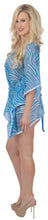 Load image into Gallery viewer, LA LEELA Women&#39;s Plus Size Caftan Cover up Swimwear Swimsuit US 14-24W Blue_G677
