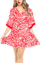 Load image into Gallery viewer, Women&#39;s Red Swimwear Swimsuit Beachwear Bikini Cover up Kimono Caftan Dress
